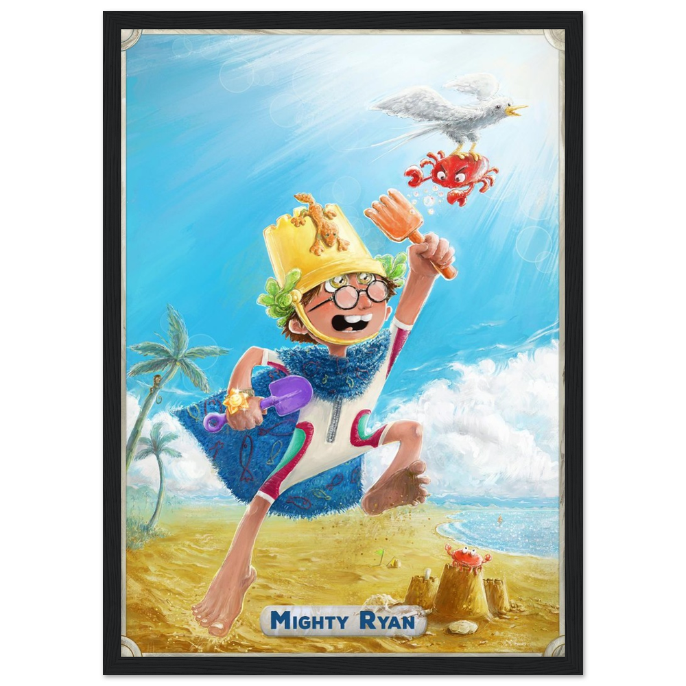 Framed Art Print: Mighty Legend Character